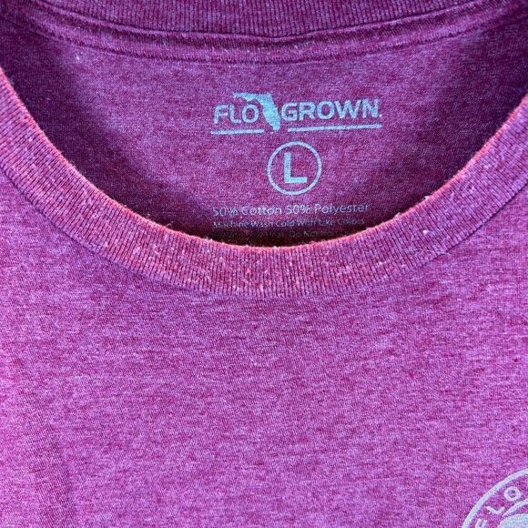 Flogrown Large (L) Front and Back Print Heathered Red T-Shirt - Picture 4 of 4